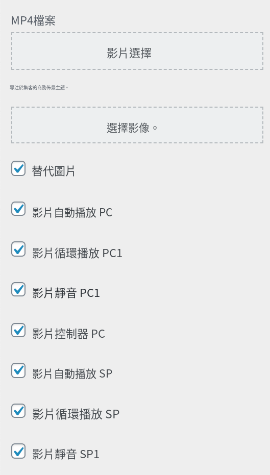 MP4ファイル設定